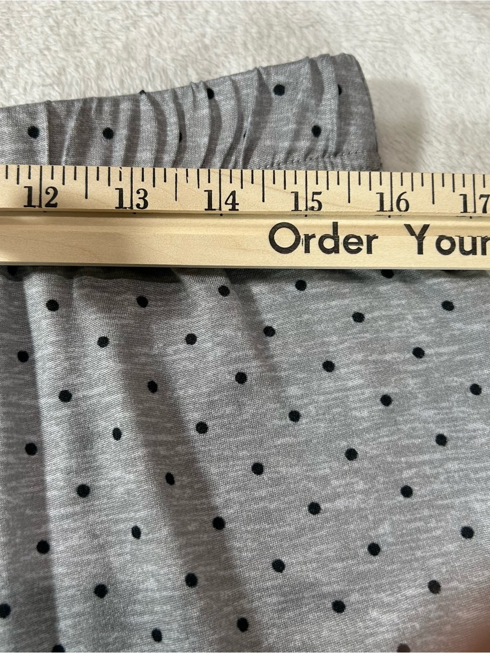 Tahari Pajama Set Womens XL Gray Polka Dot Button Front Long Sleeve Notch Collar - Picture 5 of 7